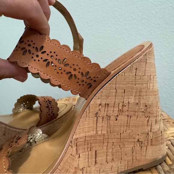 Coach Laser Cut Gena Wedge Sandal Size 7 - Picture 10 of 15